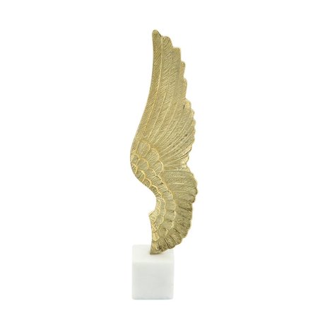 SAGEBROOK HOME 19 in. Metal Wing on Stand, Gold 16368-02